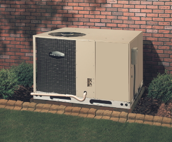 Frigidaire air conditioning unit outside of home