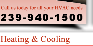 Call us today for all your HVAC needs! 239-790-4677